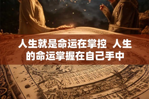 人生就是命运在掌控  人生的命运掌握在自己手中