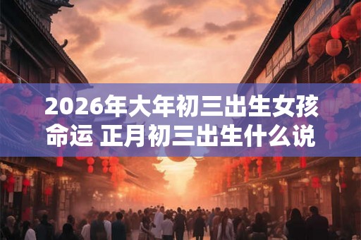2026年大年初三出生女孩命运 正月初三出生什么说法 2026年大年初三出生女孩命运 正月初三出生什么说法