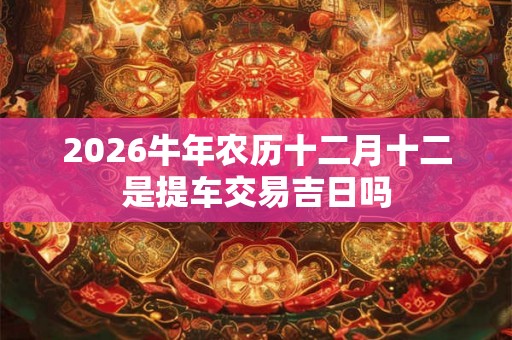 2026牛年农历十二月十二是提车交易吉日吗