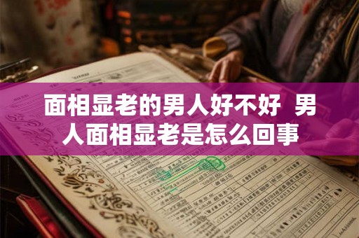 面相显老的男人好不好  男人面相显老是怎么回事