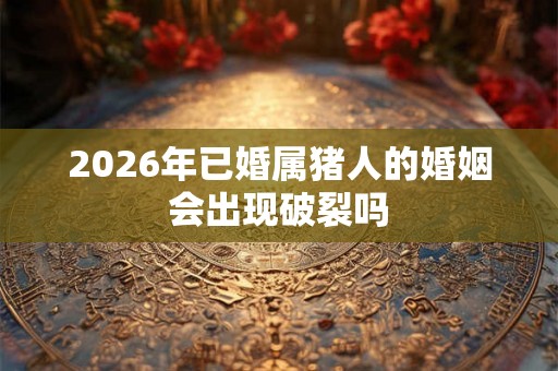 2026年已婚属猪人的婚姻会出现破裂吗