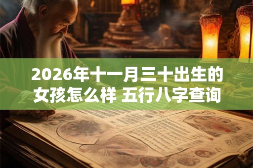 2026年十一月三十出生的女孩怎么样 五行八字查询 2026年十一月三十出生的女孩怎么样 五行八字查询