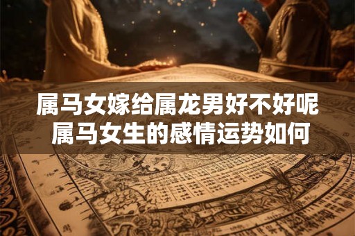 属马女嫁给属龙男好不好呢 属马女生的感情运势如何