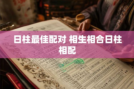 日柱最佳配对 相生相合日柱相配