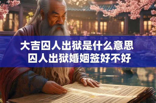 大吉囚人出狱是什么意思  囚人出狱婚姻签好不好