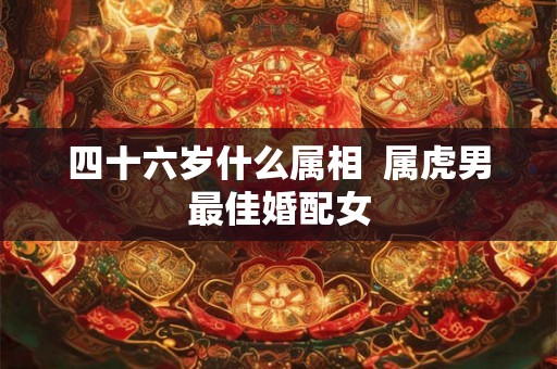 四十六岁什么属相  属虎男最佳婚配女