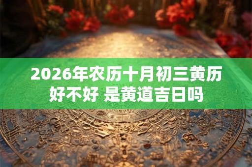 2026年农历十月初三黄历好不好 是黄道吉日吗