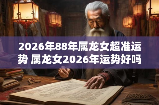 2026年88年属龙女超准运势 属龙女2026年运势好吗
