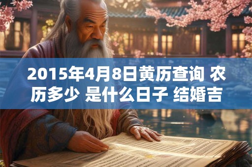 2015年4月8日黄历查询 农历多少 是什么日子 结婚吉时