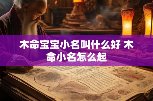木命宝宝小名叫什么好 木命小名怎么起