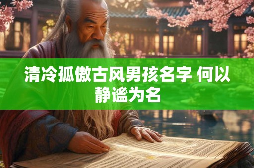 清冷孤傲古风男孩名字 何以静谧为名
