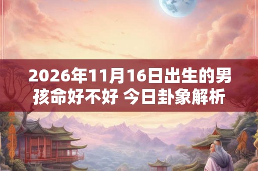 2026年11月16日出生的男孩命好不好 今日卦象解析