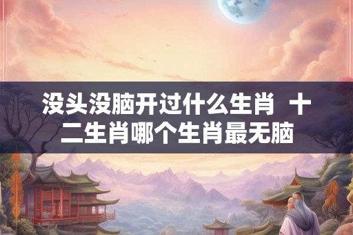 没头没脑开过什么生肖  十二生肖哪个生肖最无脑