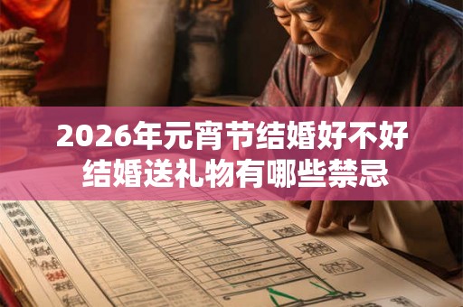 2026年元宵节结婚好不好 结婚送礼物有哪些禁忌 2026年元宵节结婚好不好 结婚送礼物有哪些禁忌