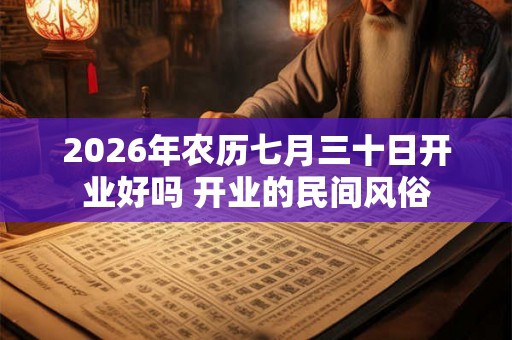 2026年农历七月三十日开业好吗 开业的民间风俗 2026年农历七月三十日开业好吗 开业的民间风俗
