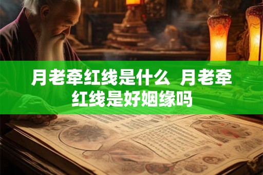 月老牵红线是什么  月老牵红线是好姻缘吗