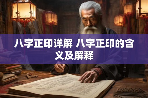 八字正印详解 八字正印的含义及解释 八字正印详解 八字正印的含义及解释