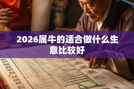 2026属牛的适合做什么生意比较好