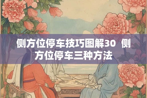 侧方位停车技巧图解30 侧方位停车三种方法 侧方位停车技巧图解30 侧方位停车三种方法