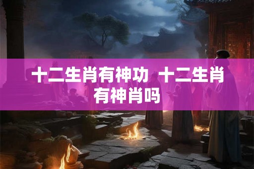十二生肖有神功  十二生肖有神肖吗
