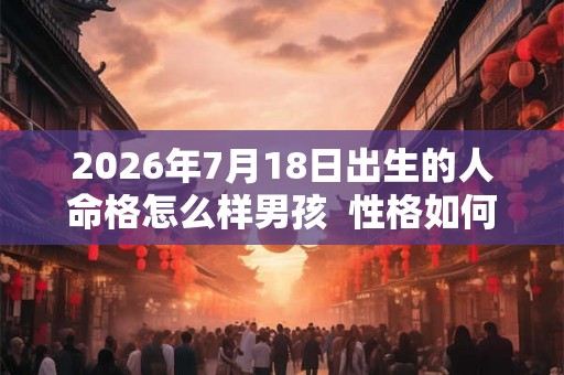 2026年7月18日出生的人命格怎么样男孩  性格如何