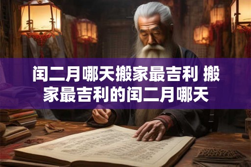 闰二月哪天搬家最吉利 搬家最吉利的闰二月哪天