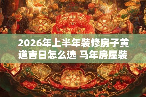 2026年上半年装修房子黄道吉日怎么选 马年房屋装修开工吉日 2026年上半年装修房子黄道吉日怎么选 马年房屋装修开工吉日