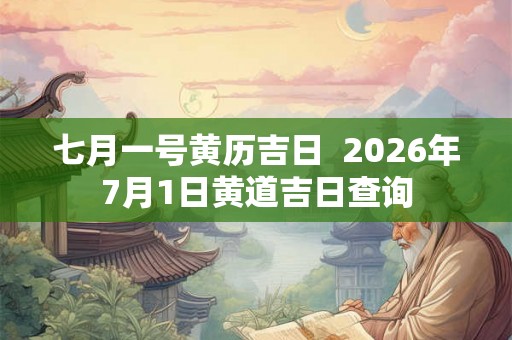 七月一号黄历吉日 2026年7月1日黄道吉日查询 七月一号黄历吉日 2026年7月1日黄道吉日查询