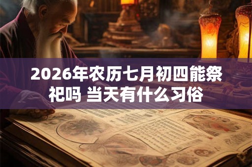 2026年农历七月初四能祭祀吗 当天有什么习俗