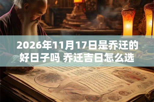 2026年11月17日是乔迁的好日子吗 乔迁吉日怎么选