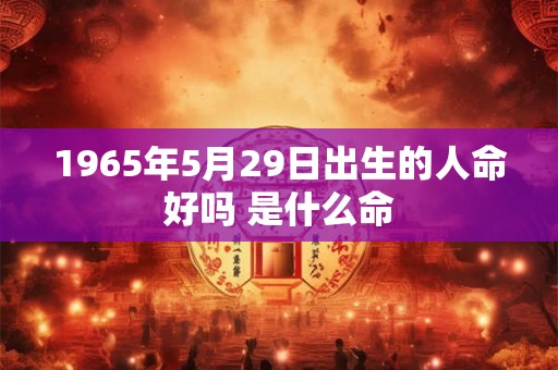 1965年5月29日出生的人命好吗 是什么命