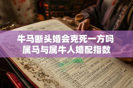 牛马断头婚会克死一方吗 属马与属牛人婚配指数