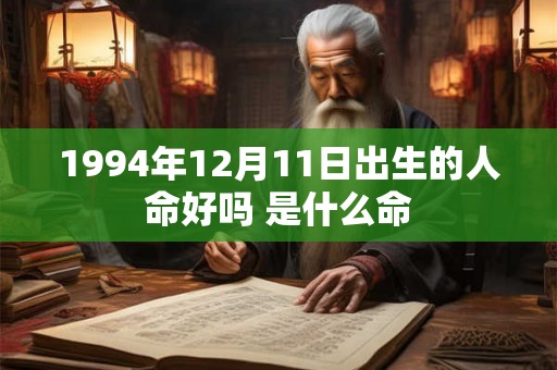 1994年12月11日出生的人命好吗 是什么命