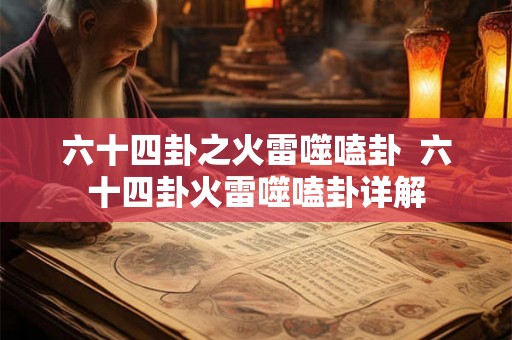 六十四卦之火雷噬嗑卦  六十四卦火雷噬嗑卦详解