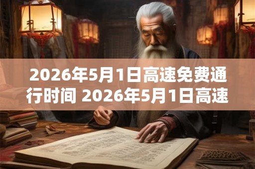 2026年5月1日高速免费通行时间 2026年5月1日高速是否免费通行