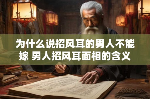 为什么说招风耳的男人不能嫁 男人招风耳面相的含义