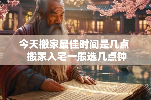 今天搬家最佳时间是几点  搬家入宅一般选几点钟
