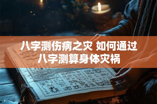八字测伤病之灾 如何通过八字测算身体灾祸