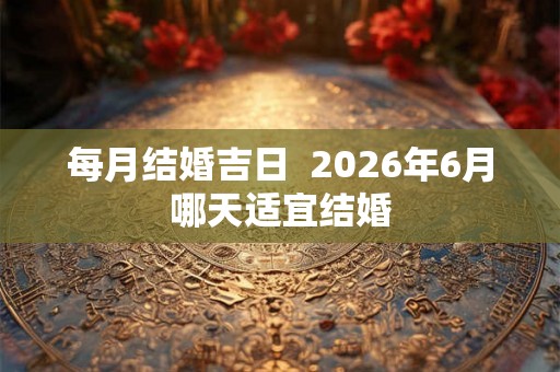 每月结婚吉日  2026年6月哪天适宜结婚