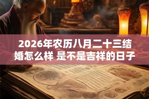 2026年农历八月二十三结婚怎么样 是不是吉祥的日子