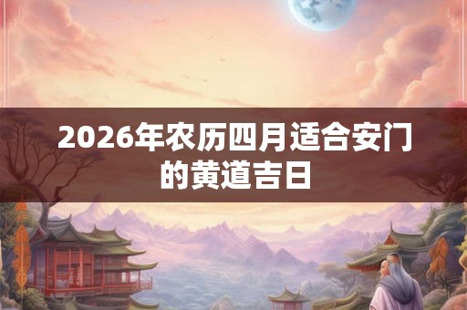 2026年农历四月适合安门的黄道吉日