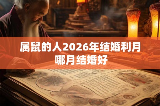 属鼠的人2026年结婚利月 哪月结婚好