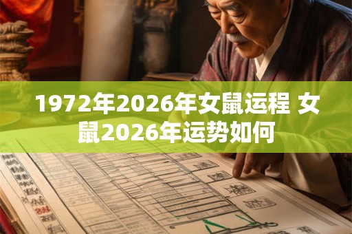 1972年2026年女鼠运程 女鼠2026年运势如何 1972年2026年女鼠运程 女鼠2026年运势如何