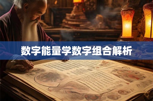 数字能量学数字组合解析