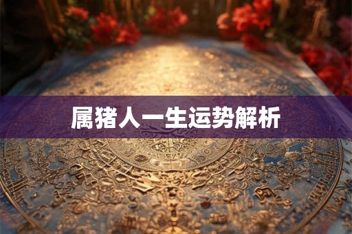 属猪人一生运势解析