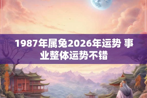 1987年属兔2026年运势 事业整体运势不错