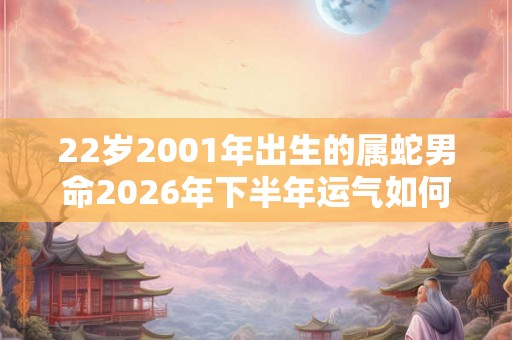 22岁2001年出生的属蛇男命2026年下半年运气如何 运势详解 22岁2001年出生的属蛇男命2026年下半年运气如何 运势详解