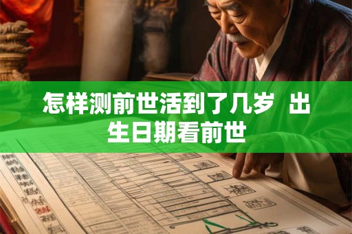 怎样测前世活到了几岁  出生日期看前世
