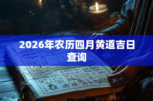 2026年农历四月黄道吉日查询