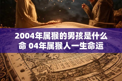 2004年属猴的男孩是什么命 04年属猴人一生命运